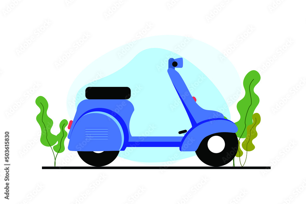 old style bike vector graphics, moped scooter, a two wheeler transportation old style bike vector graphics, moped scooter, a two wheeler transportation