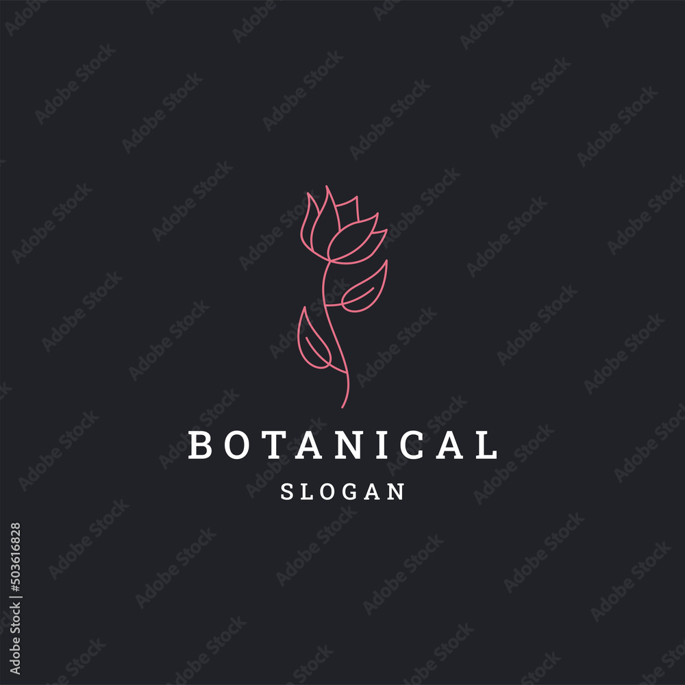 Botanical logo icon design template vector illustration
