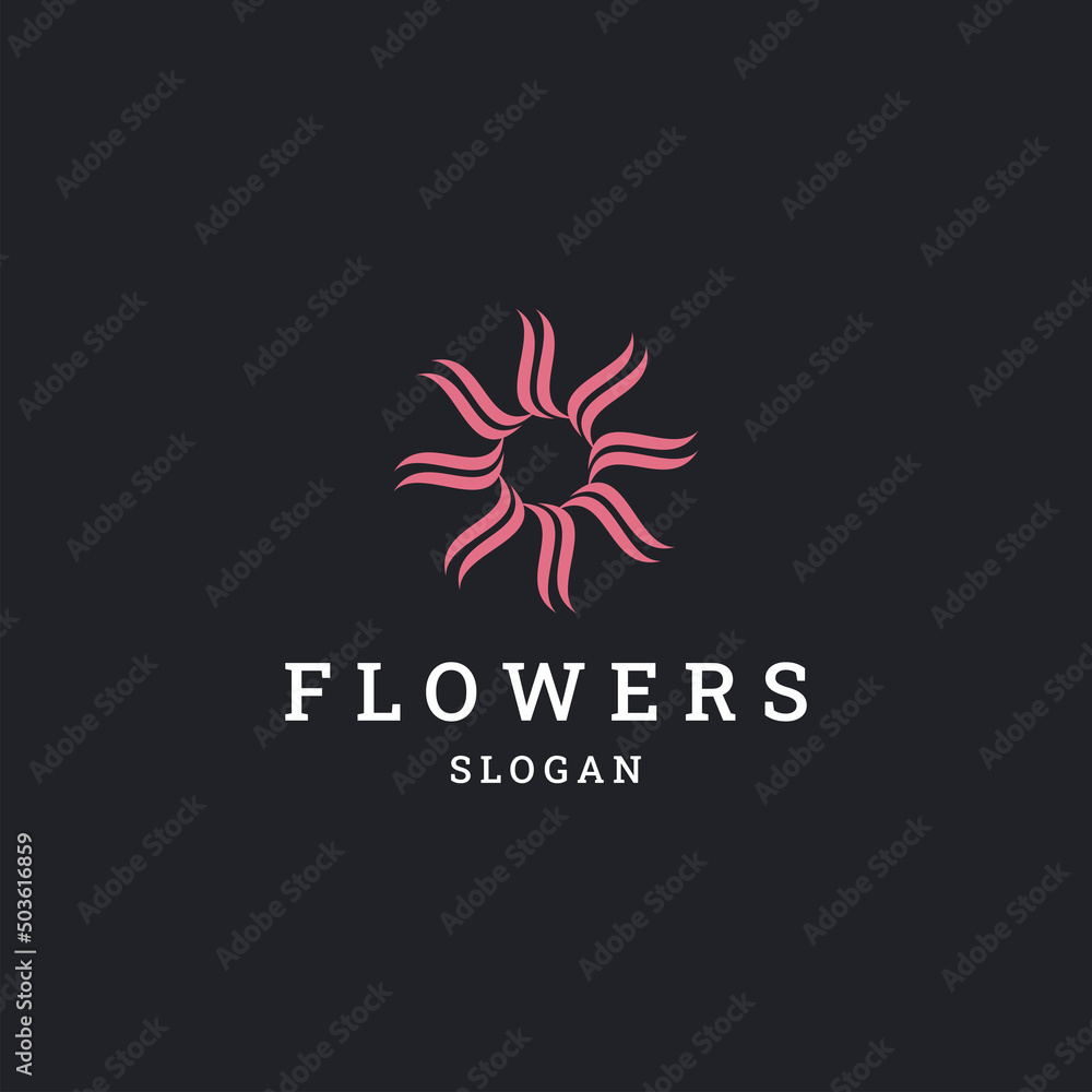 Flowers logo icon design template vector illustration