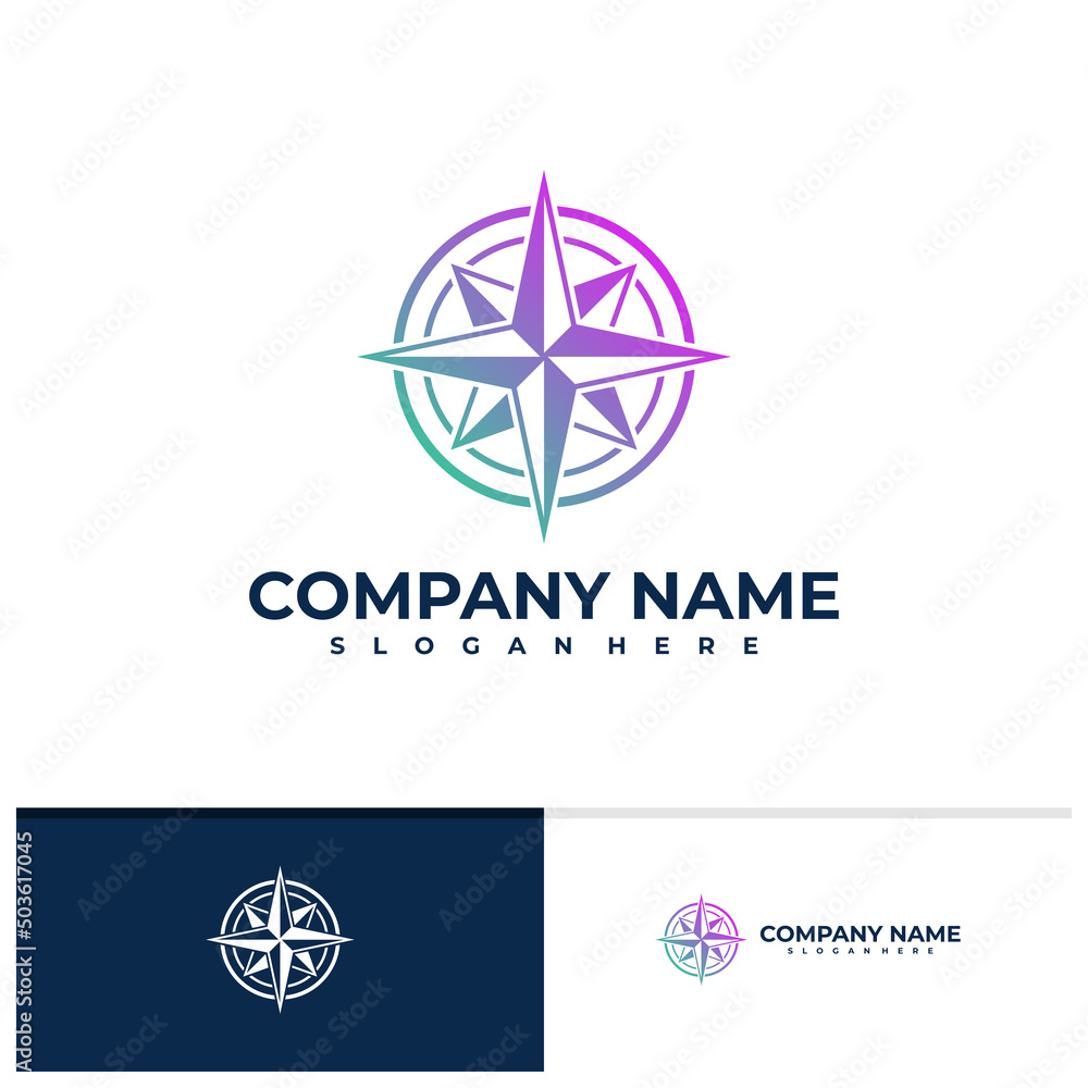 Compass logo vector template, Creative Compass logo design concepts Compass logo vector template, Creative Compass logo design concepts