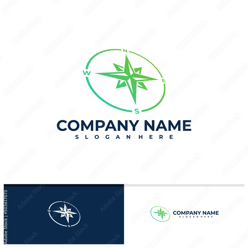 Compass logo vector template, Creative Compass logo design concepts Compass logo vector template, Creative Compass logo design concepts