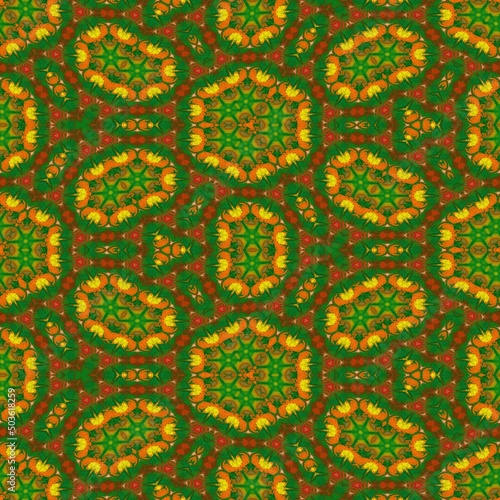 Abstract oil painting ornam...