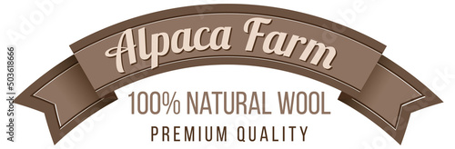 Alpaca farm logo template for wool products