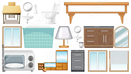 Set of wooden furnitures