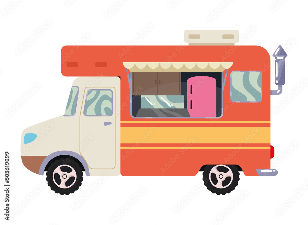 orange food truck