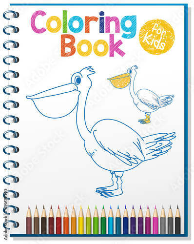 Coloring book worksheet for kids