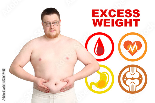 Overweight man having probl...