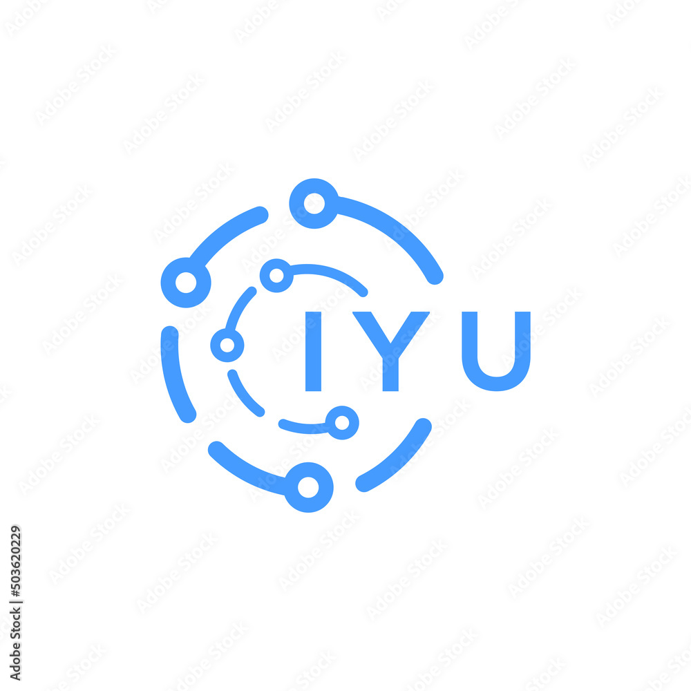 IYU technology letter logo design on white background. IYU creative initials technology letter logo concept. IYU technology letter design. IYU technology letter logo design on white background. IYU creative initials technology letter logo concept. IYU technology letter design.