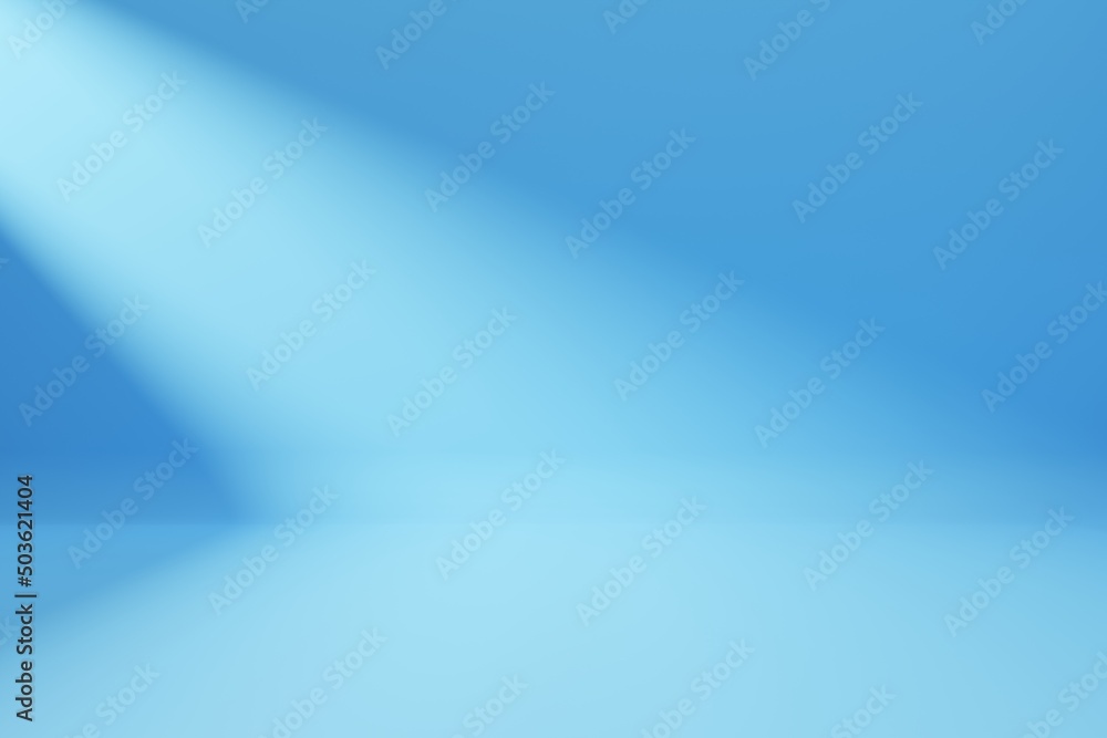 Blue room with light abstract background. Blue room with light abstract background.