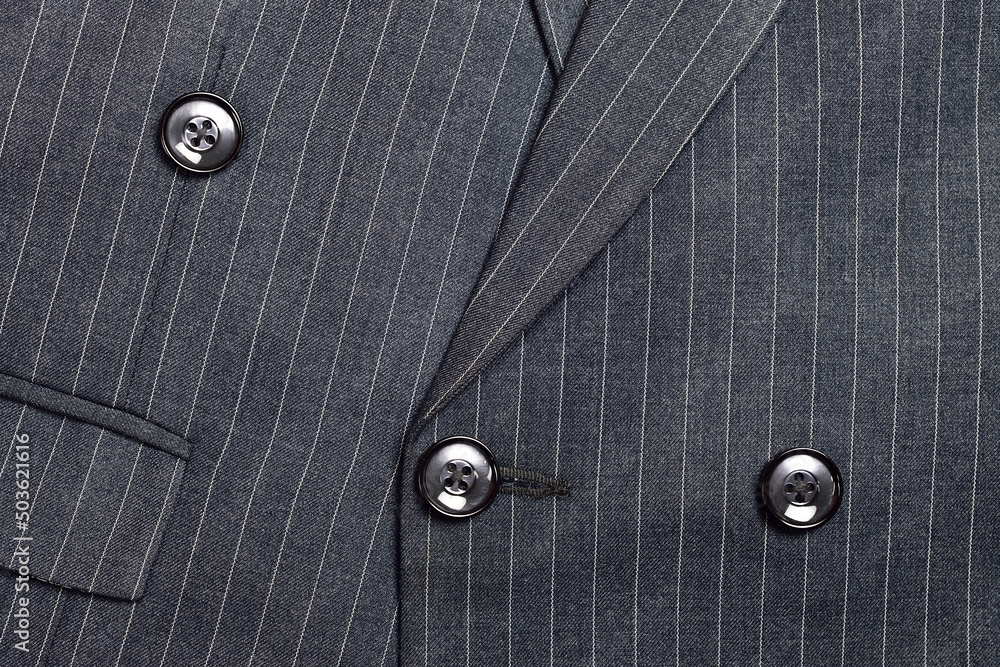 Top View of Double Breasted Pinstripe Suit Top View of Double Breasted Pinstripe Suit