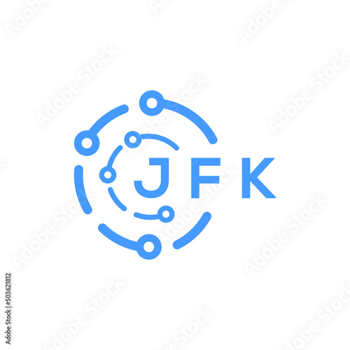 JFK technology letter logo design on white  background. JFK creative initials technology letter logo concept. JFK technology letter design.  © Faisal