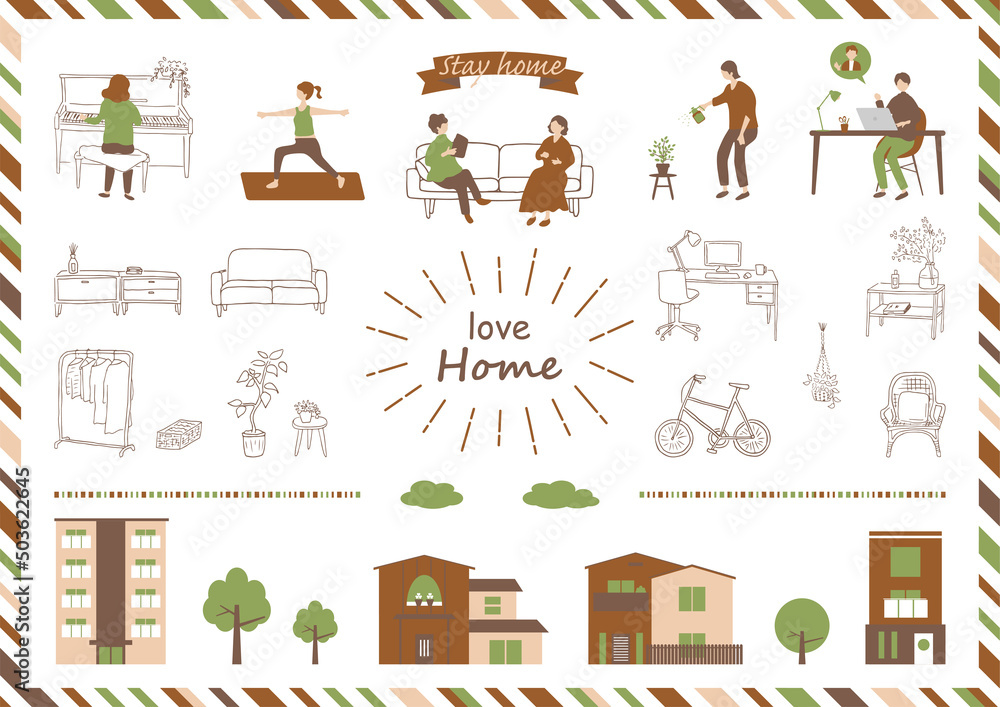 Obraz premium お家時間使いやすい素材集