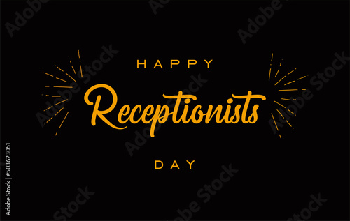 Happy National Receptionists Day, Receptionis Day. Holiday concept. Template for background, banner, card, poster, t-shirt with text inscription