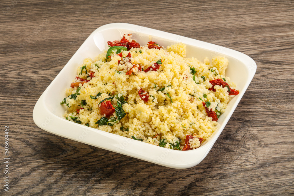 Vegetarian uisine - couscous with vegetables Vegetarian uisine - couscous with vegetables