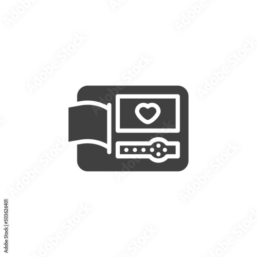 Patient Ecg test vector icon