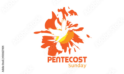 Pentecost Sunday. Holy Spirit Fire. Come Holy Spirit. Use as poster, Banner, card, flyer or T Shirt