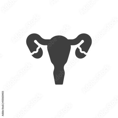 Female reproductive system vector icon