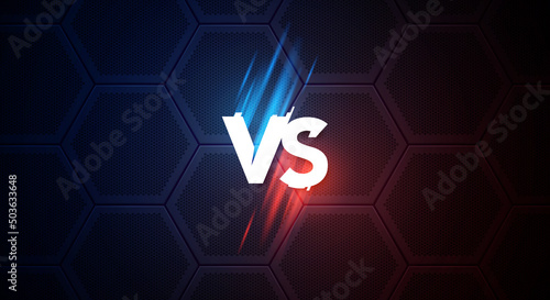 Battle Concept. Versus Sign On Metal Background.