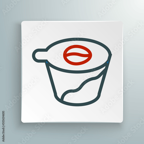Line Pour over coffee maker icon isolated on white background. Alternative methods of brewing coffee. Coffee culture. Colorful outline concept. Vector