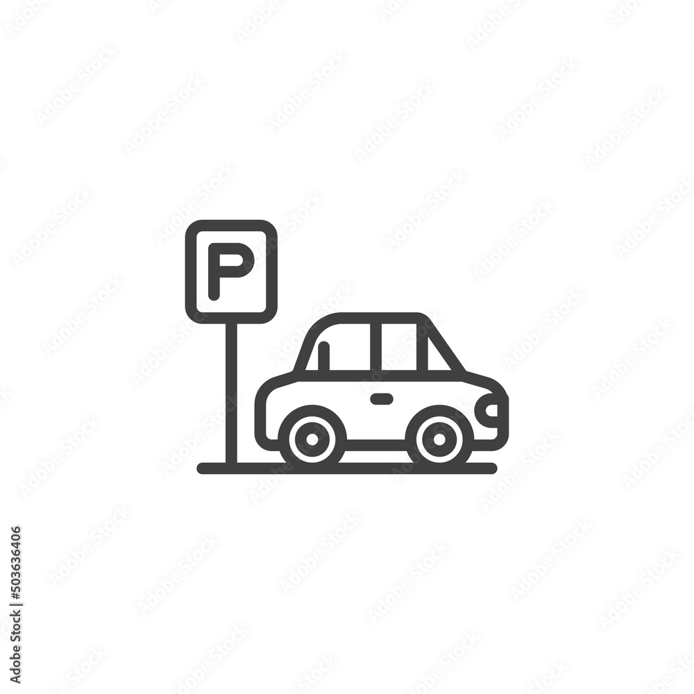 Car parking line icon Car parking line icon