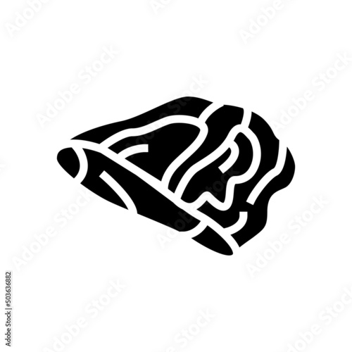 brisket beef meat glyph icon vector. brisket beef meat sign. isolated contour symbol black illustration