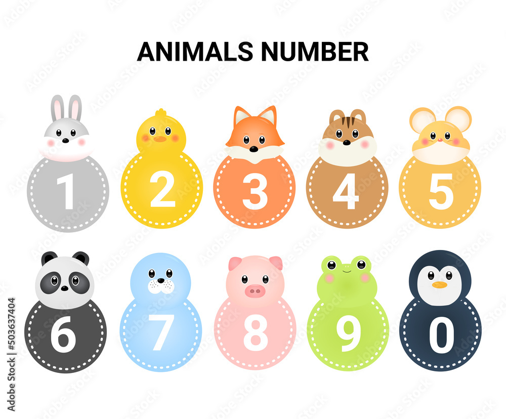 Circle number stickers icon with colors from Circle number stickers icon with colors from