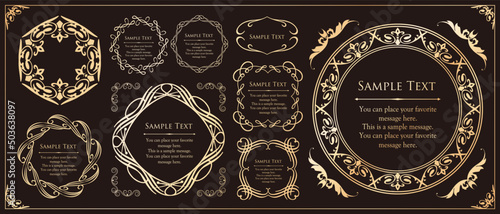 Luxury frame design card design antique luxury vintage