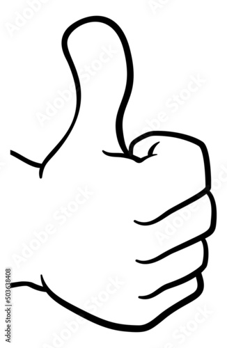 Thumbs Up Hand Cartoon Icon