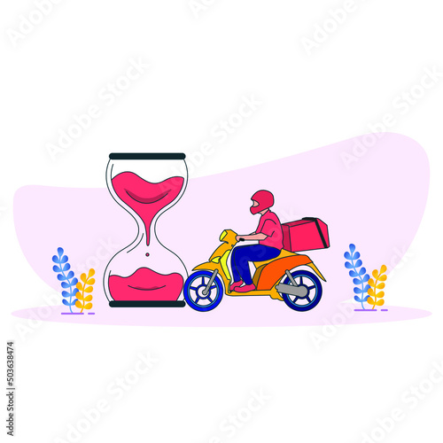 Vector illustration of the food delivery service concept
