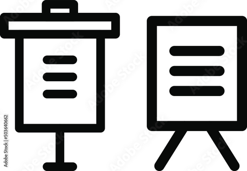 Icon illustration of presentation 