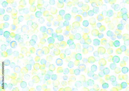 レトロ　水玉　水彩　背景