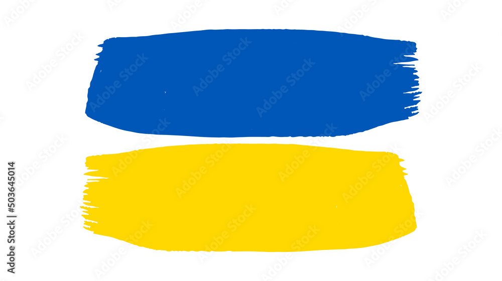 Obraz premium Ukrainian national flag in grunge style