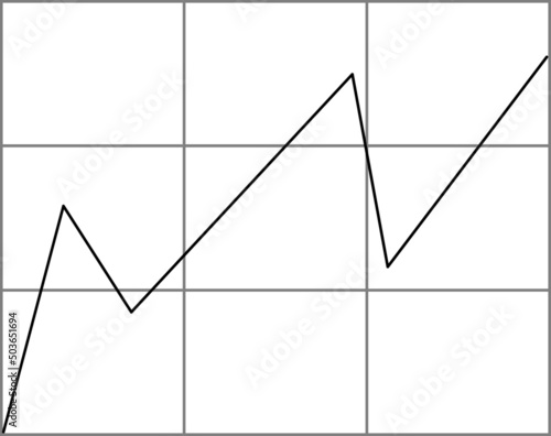 einfache Vektor Grafik eines Diagramms mit steigendem Graphen