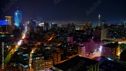 Wallpaper Mural 4K Time lapse Building and the skyline of Macau city 
 Torontodigital.ca