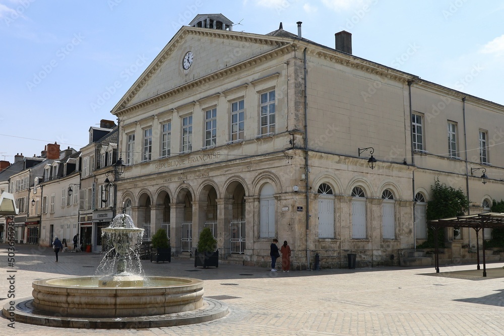 Le conservatoire, vue de l'extérieur, ville de Châteauroux, département de l'Indre, France