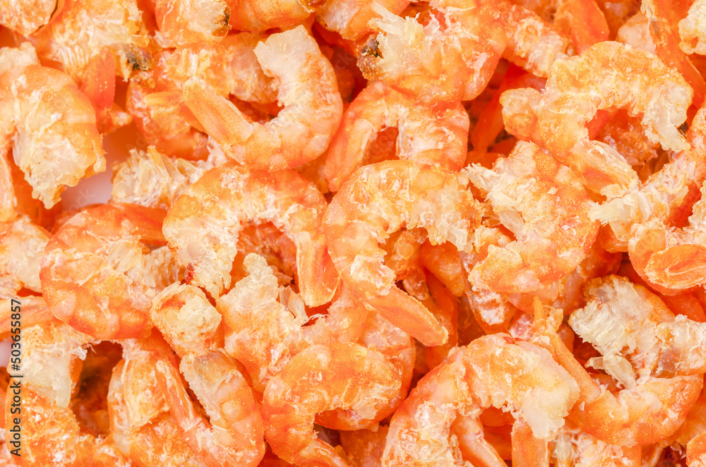 Many texture dried shrimps background. Many texture dried shrimps background.
