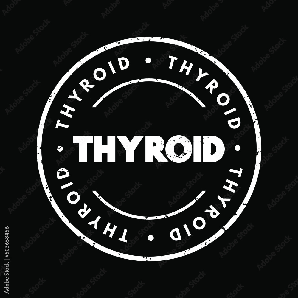 Thyroid text stamp, concept background