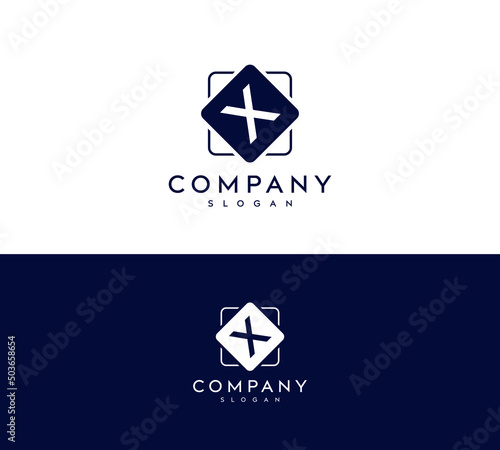 Minimalist letter X logo design, abstract letter X vector logo design, text X letter icon design, text logo design