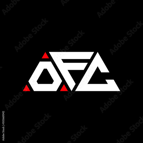 OFC triangle letter logo design with triangle shape. OFC triangle logo design monogram. OFC triangle vector logo template with red color. OFC triangular logo Simple, Elegant, and Luxurious Logo...