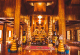 Wat Phiphat Mongkhon blue temple in Sukhothai, Thailand