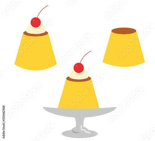 プリンのイラスト素材セット