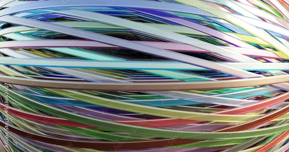 close up of a stack of colorful straws