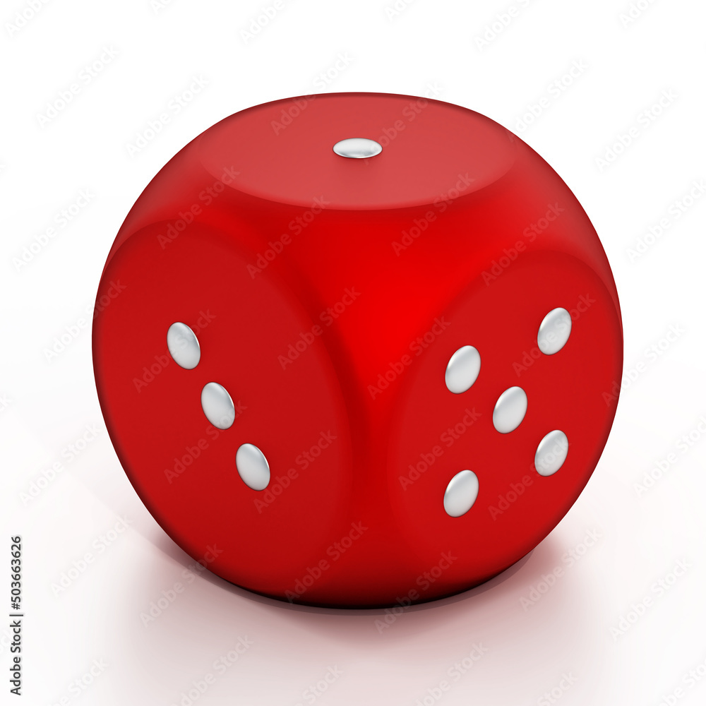 Dice isolated on white background. 3D illustration Dice isolated on white background. 3D illustration