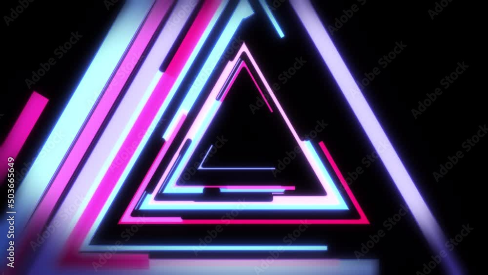 Triangles In High Tech Looking Composition Looping Seamlessly Triangles In High Tech Looking Composition Looping Seamlessly