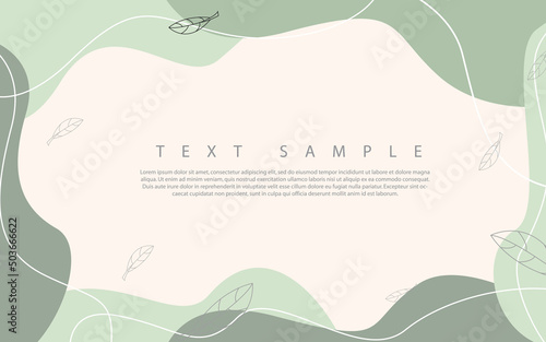 Abstract handrawn shape nature color pastel background