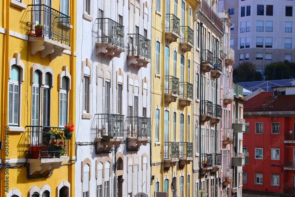 Lisbon street in Portugal