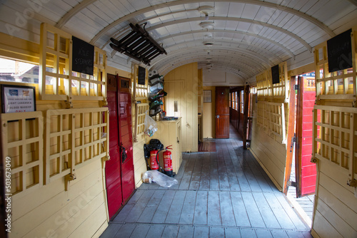 inside steam train