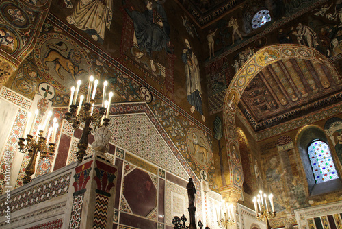 palatine chapel in the norman palace in palermo in sicily (italy)