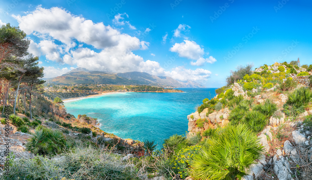 Amazing seascape of Guidaloca Beach near Castellammare del Golfo. Amazing seascape of Guidaloca Beach near Castellammare del Golfo.