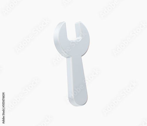 3d Realistic Wrench icon vector Illustration
